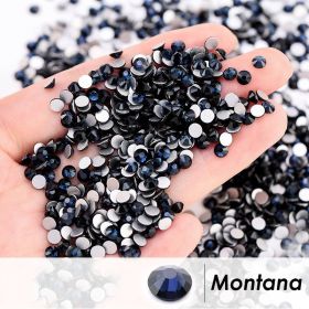 SS4-SS12 Rhinestones Non Hotfix Round Flatback Crystal Glass AB Multi-color Nail Art Glitter Stones 1440pcs DIY Clear Crystal (Color: Montana)