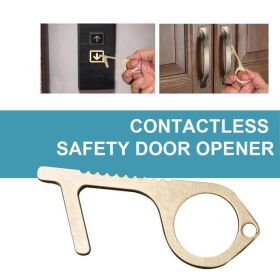 Safe Touch N Go Key Contact Less Tool Assist 2/Pk (Color: Round - Gold)