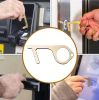 Safe Touch N Go Key Style Contact Less Assist Tool In Brass