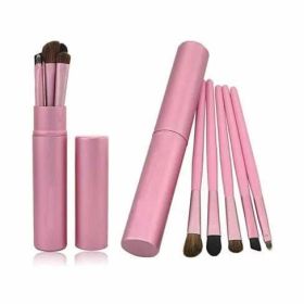 The Beautiful Traveler Makeup Brush Set in a compact Travel case (Color: Minty Fresh)