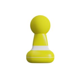 RapidX Multi Strength Palm Size Massager (Color: Yellow)