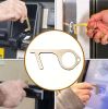 Safe Touch N Go Key Style Contact Less Assist Tool In Brass