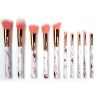 La Canica 10 In 1 Makeup Brush Set With Travel Friendly Container